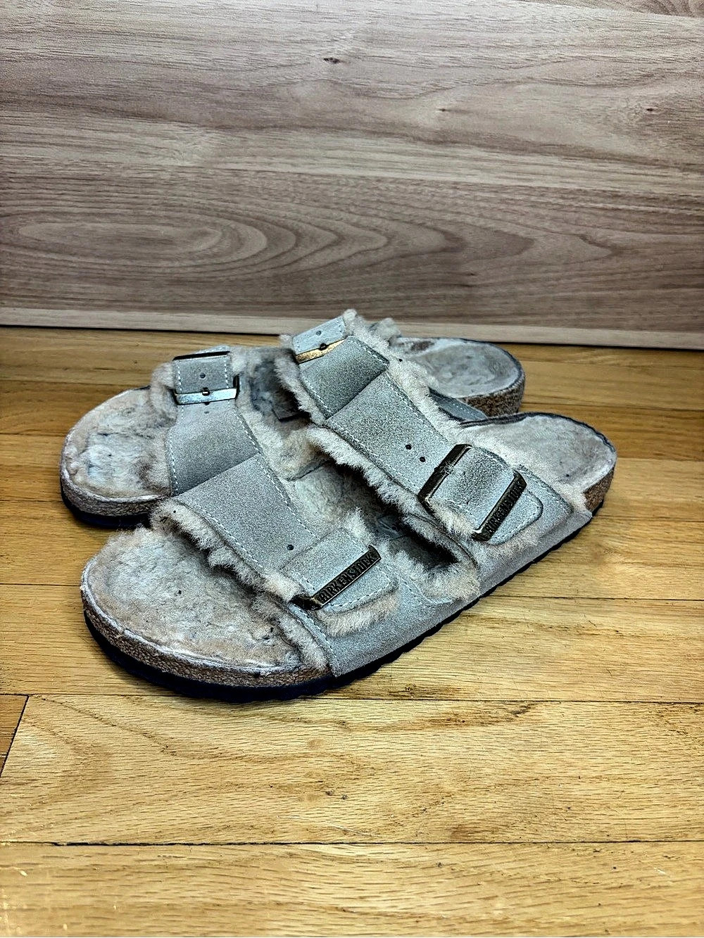 Birkenstock Arizona Shearling Sandals - Size 41